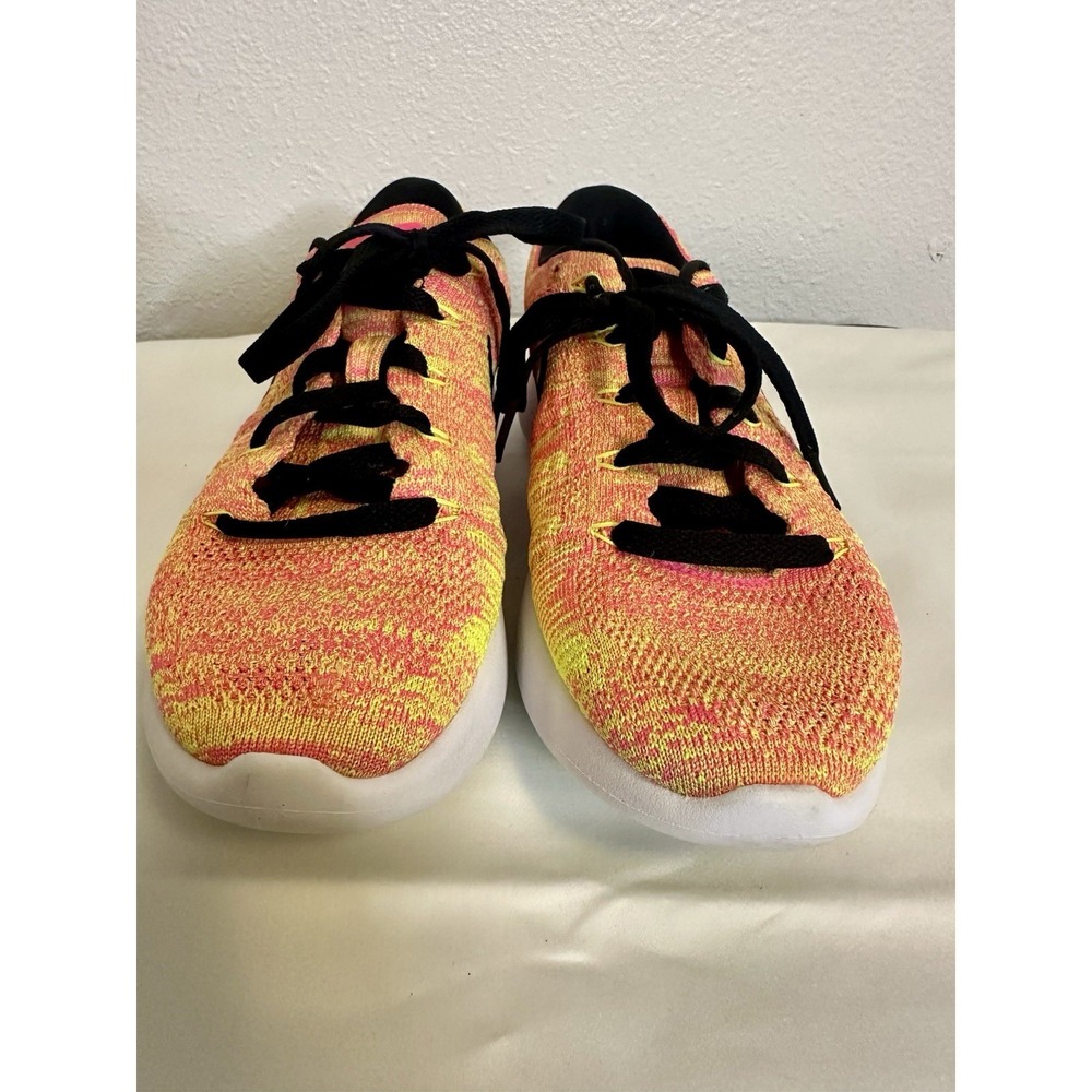Nike Lunarlon  women's Running Shoes Knit Pink Yellow Black Size 6.5 Lightweight